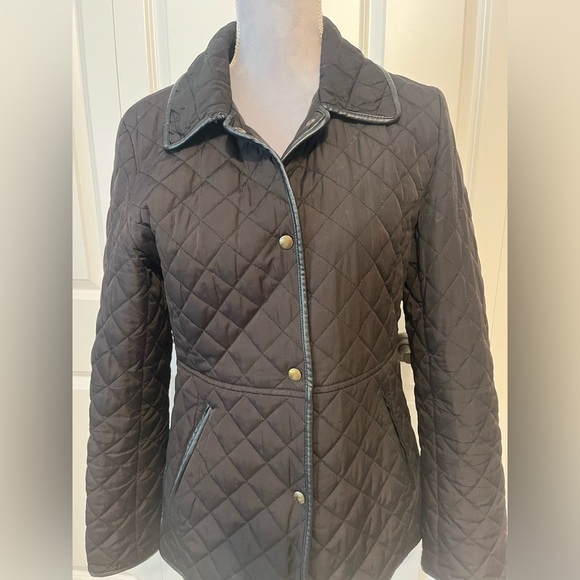 Lauren Ralph Lauren Diamond-Quilted Black Jacket Coat Size SM - Picture 2 of 13